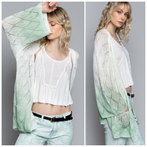 Feeling the Breeze in Pistachio-Ombre Cardigan - Picture 5 of 12
